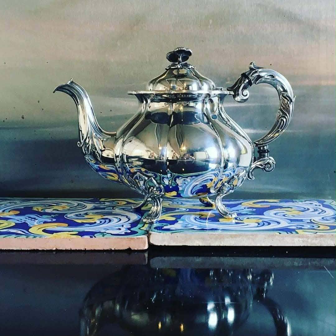 Silver tea pot...