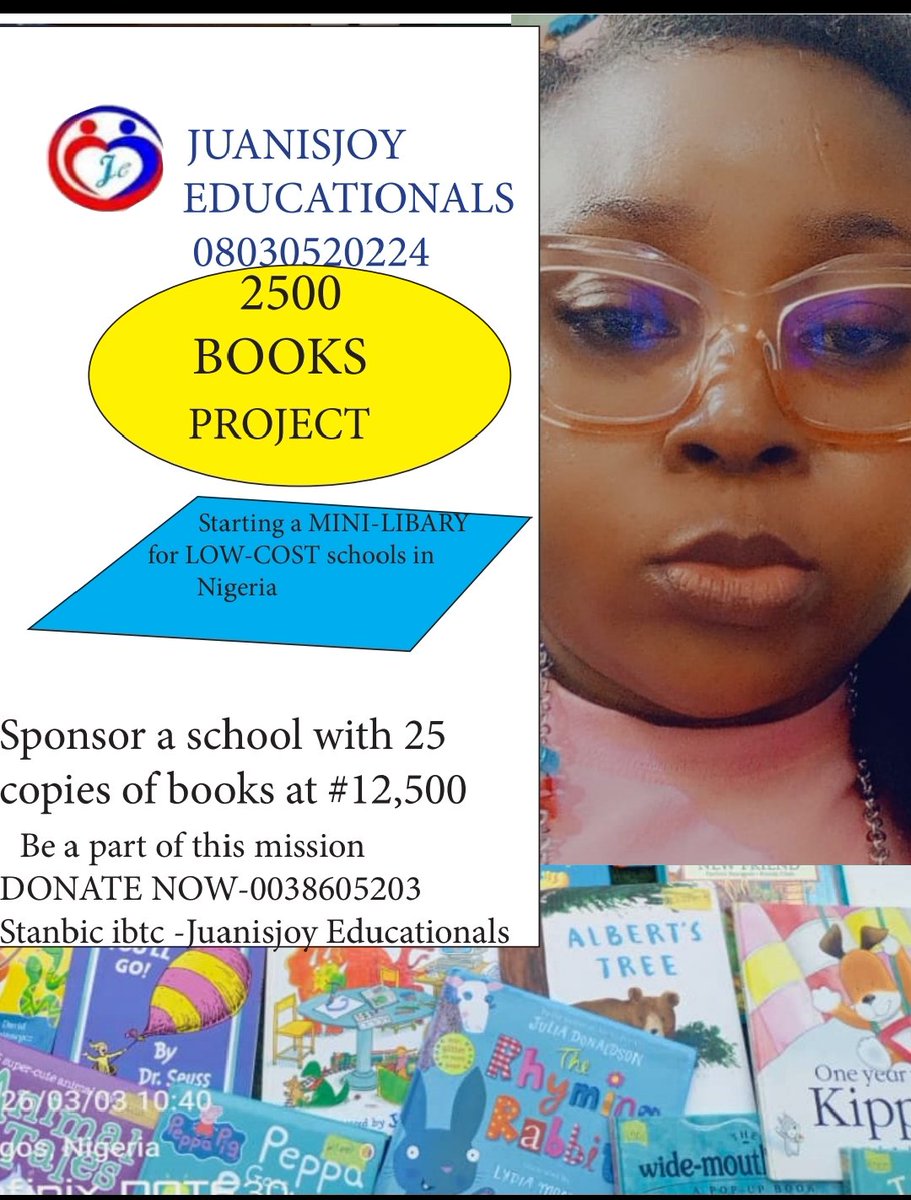 TinaAnozie's tweet image. Support 100 lOW-COST schools in Nigeria to start a MINI-LIBRARY
If #12, 500 is not much please support this movement to raise importance of literacy
#school #support