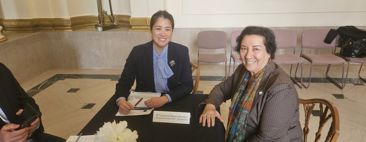 MoroccoOttawa's tweet image. @GafOttawa : mission #Manitoba jour 2 pm: échanges avec la communauté francophone de #Winnipeg au @CercleMoliere, entretiens  avec hon. Malaya MARCELINO, Ministre de l'immigration &amp;amp; Hon. Tracey Schmidt, ministre de l'education, &amp;amp; réunion avec @philiphoude, Consul Honoraire#Maroc
