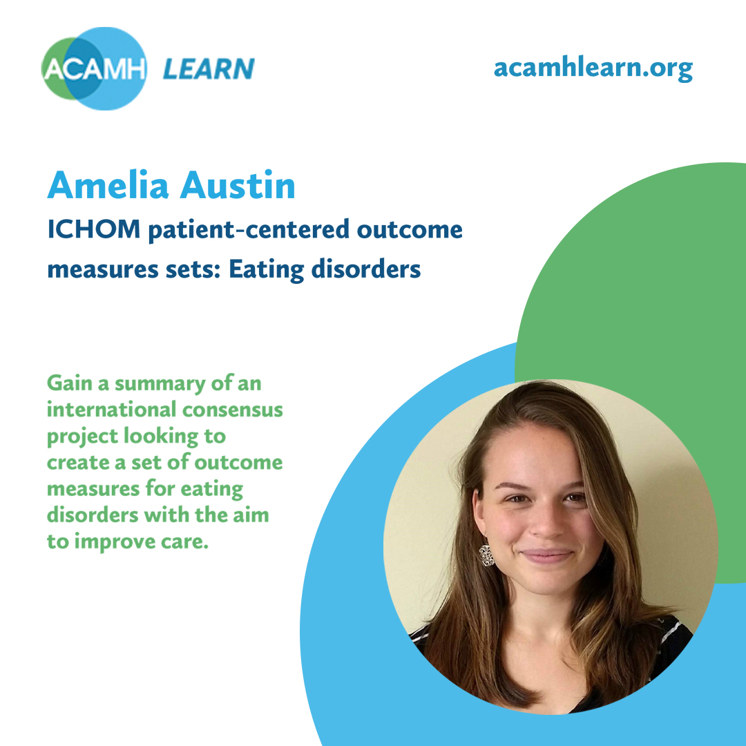 ACAMH_CEO's tweet image. Join us for a concise overview of an international consensus project looking to create a set of outcome measures for #eatingdisorders with the aim to improve care.

Watch now to learn more from @Ame_Austin. bit.ly/3OCUMfF