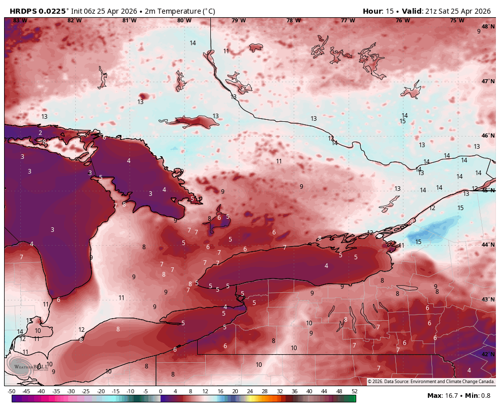 WxOntario1's tweet image. A cool and cloudy day on tap for most across Southern #Ontario

Temps in te single digits/ near 10C expected with temps in the low teens across Eastern Ont 

Stubborn cloud cover from the system will linger most of the day while parts of Eastern Ont remain cloud free

#OnWX