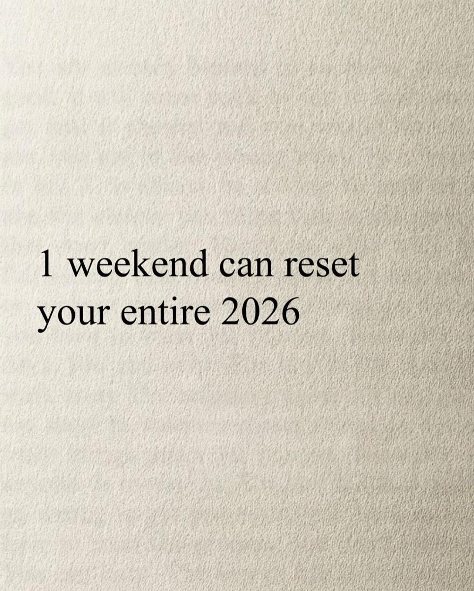GloryOfMind's tweet photo. 1 weekend can reset your entire 2026

-Thread- https://t.co/K4gKVE4zkY