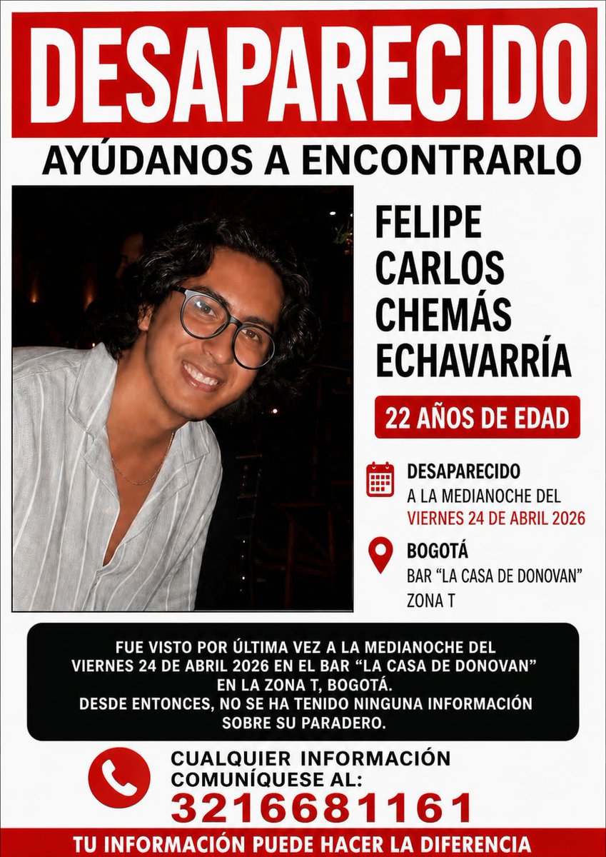 El novio de una amiga está desaparecido.
Por favor difundir. 
Gracias!