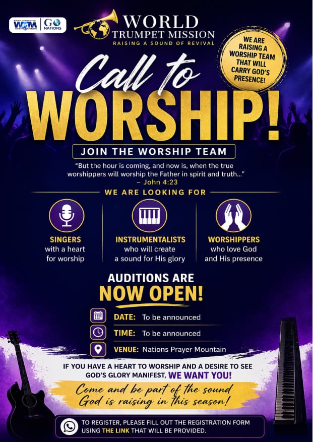 wtm_global's tweet photo. 🎺 Call to Worship!
Singers, instrumentalists &amp; worshippers—this is your moment to serve and carry God’s presence.

🔥 Auditions are now open!
👉 Register here: https://t.co/RFldZBhORj
Come and be part of the sound God is raising in this season! https://t.co/LnVMOalKHr