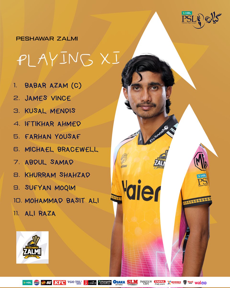 thePSLt20's tweet photo. PLAYING XIs FOR BOTH SIDES ARE IN! 

#HBLPSL11 | #NewEra | #LQvPZ | #GoGold | #GoldenRibbon🎗 https://t.co/AXSh50qQAj