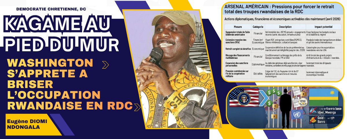 KAGAME AU PIED DU MUR : WASHINGTON S’APPRETE A BRISER L’OCCUPATION RWANDAISE EN RDC▶️▶️▶️democratiechretienne.org/2026/04/22/kag…