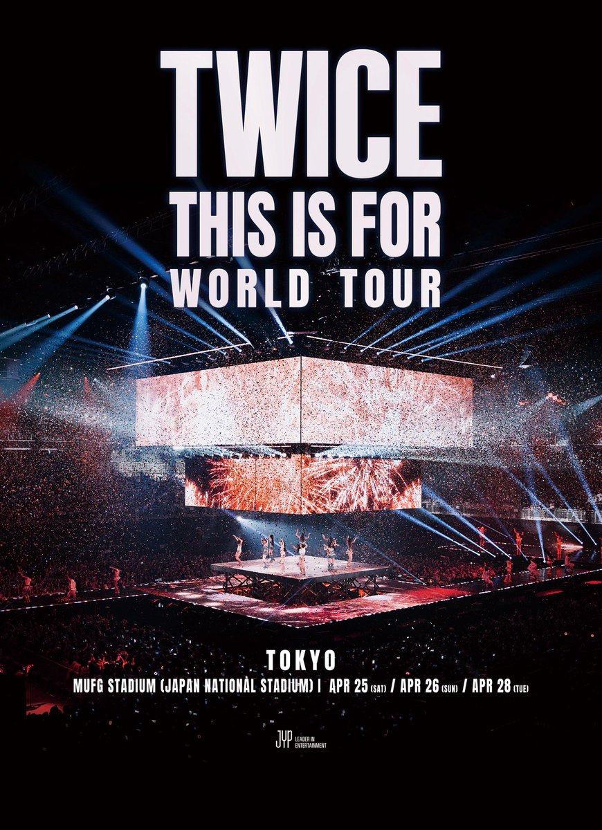 .<a href="/JYPETWICE/">TWICE</a> is now set to occupy the entire Top 5 most attended concerts by K-Pop girl groups in history, all performed in Japan:

#1-#3 MUFG Stadium (80K estimated)
#4-#5 Nissan Stadium (68K)