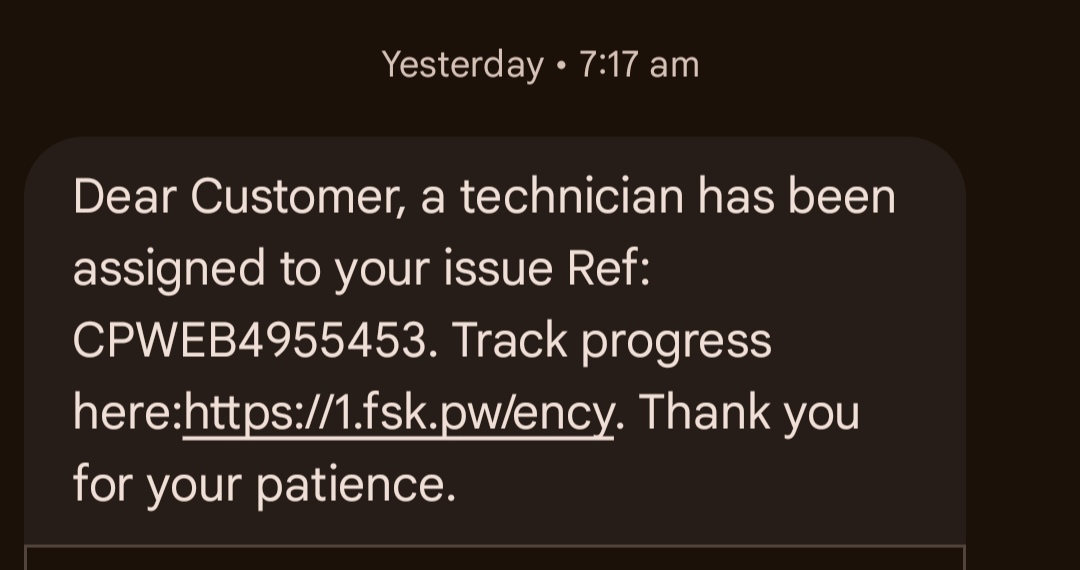 MrBergiefresh's tweet photo. @CityPowerJhb Please respond. Your call center agents have said they escalated but no one has come to fix the issue https://t.co/jPpKF6ZtN4