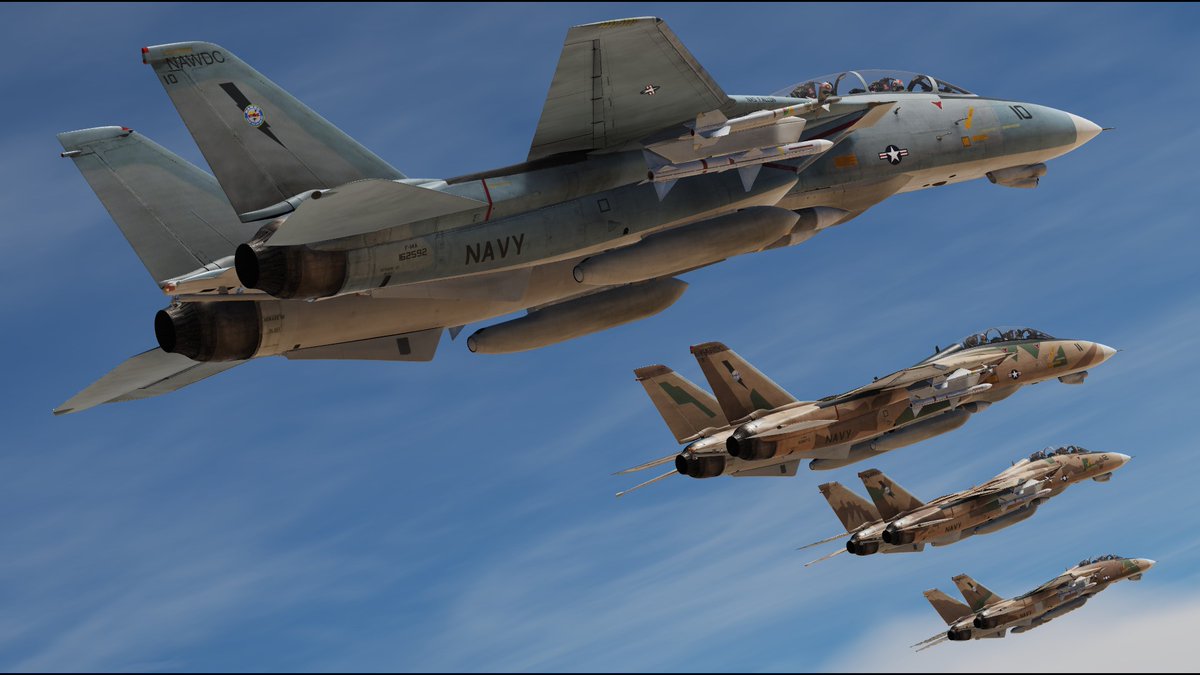 Touma_nomad's tweet image. ファイル構成アップデートが完了したので、スキンテストを兼ねて12 vs 12のAIバトルをやらせてみた。
#DCS #DCS_World #DCSWorld