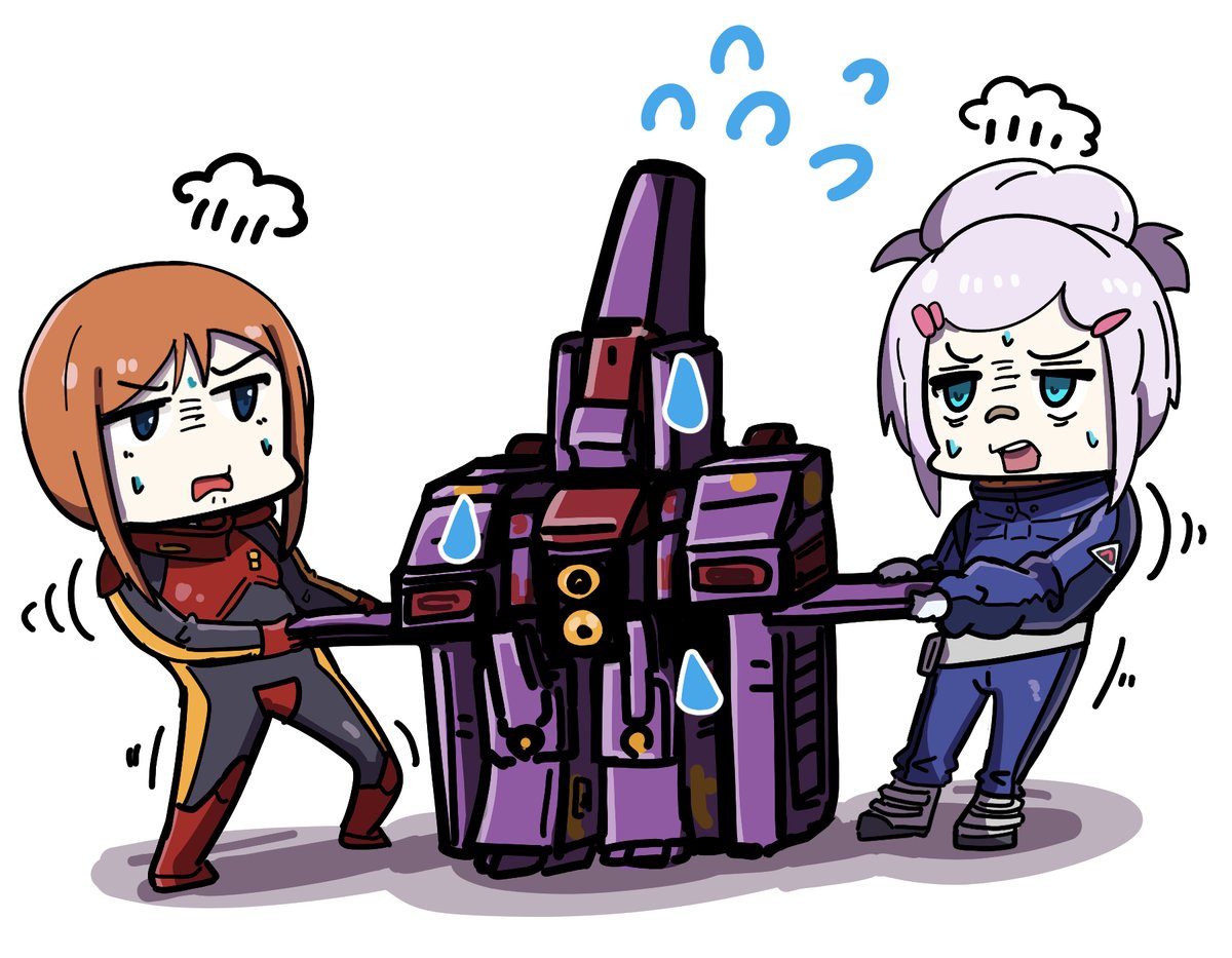 「サイコガンダムMK2とパイロット」|おむらいぬのイラスト