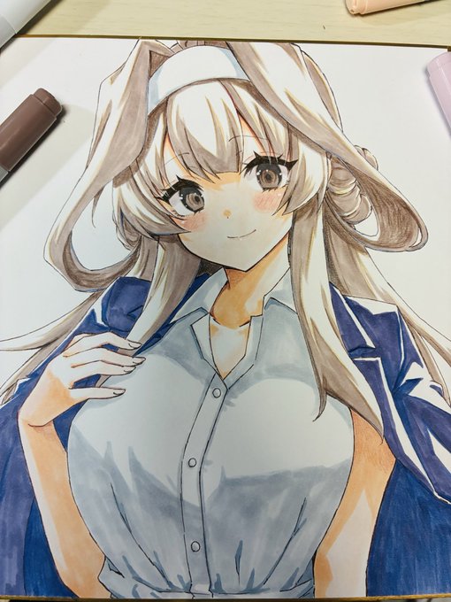色紙頑張って描いてる_:('ཀ`」 ∠): 