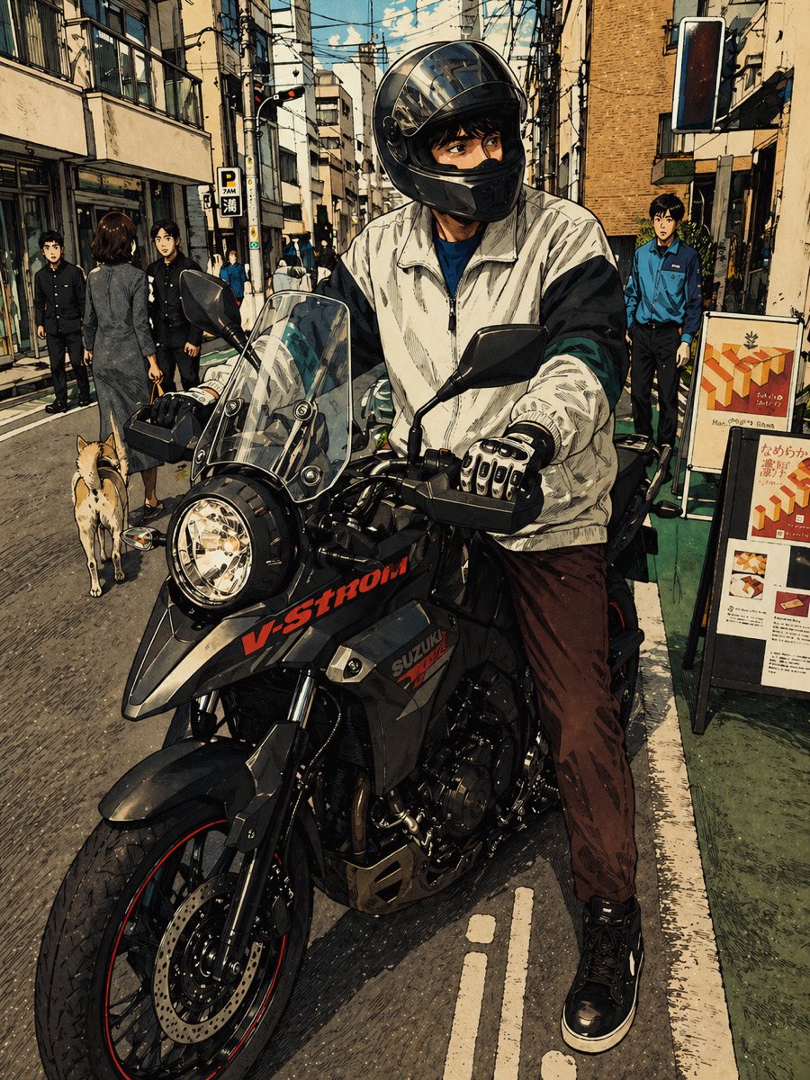 うっひょー
スラムダンク風は盛れるぜ
 #Vスト 
 #Vstrome250