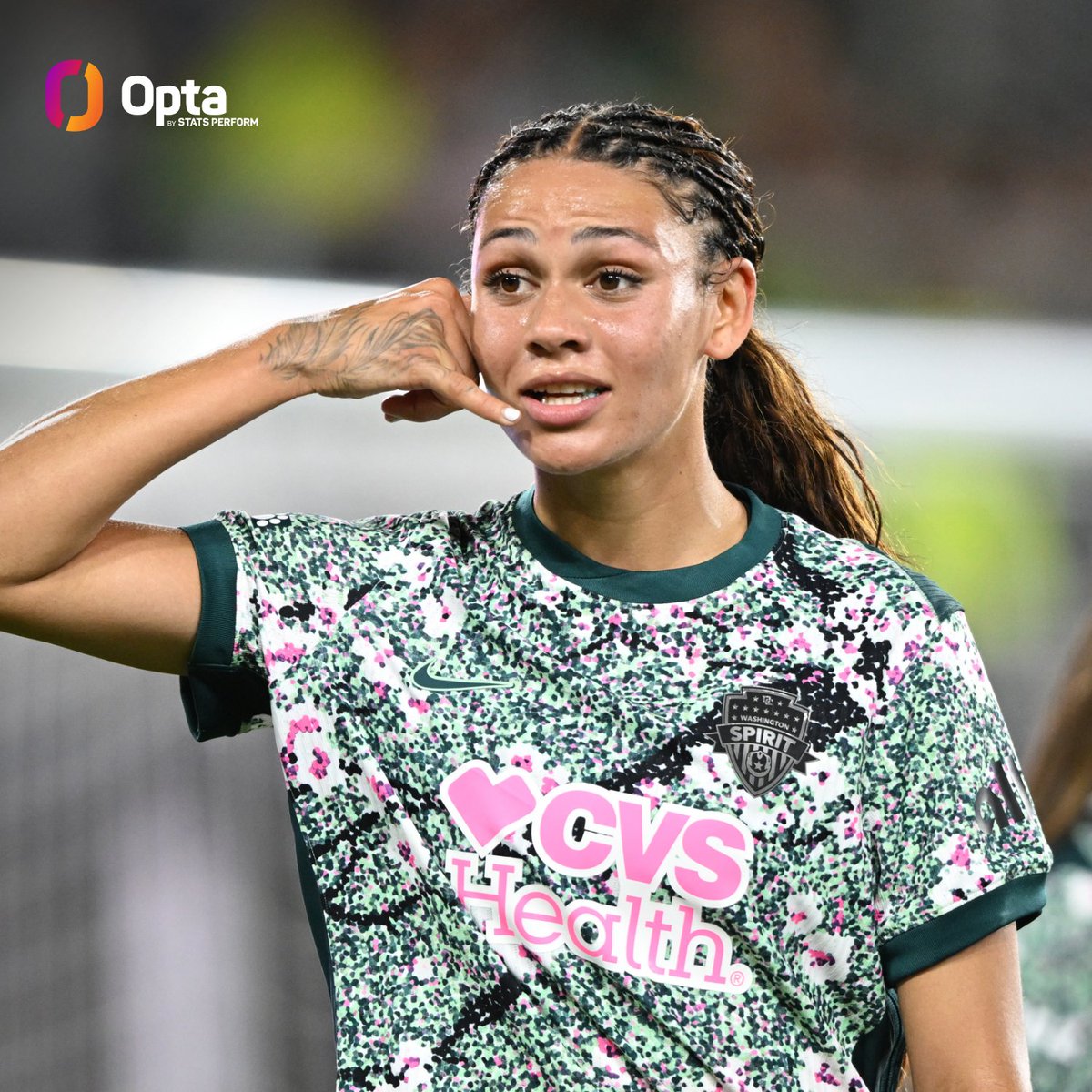 5 - Since 2023, <a href="/WashSpirit/">Washington Spirit</a>'s Trinity Rodman has five #NWSL regular-season matches with a goal and an assist, including on Friday. No player has more in that time. Calling.