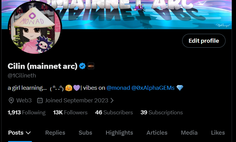 Cilin (mainnet arc) tweet media