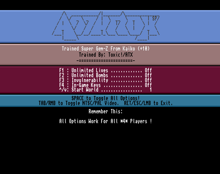 CracktroBot's tweet image. Sirwood (1989) - Crack: Tiger SOft - #AmstradCPC
Peter Beardsley's International Football (1988) - Crack: Dominators - #Commodore64
ThunderHawk AH-73M (1991) - Crack: Skid Row (SKR) - #Amiga
Gem'Z (1992) - Crack: Hoodlum (HLM) - Trainer (+10): Anthrox (ATX) - #Amiga