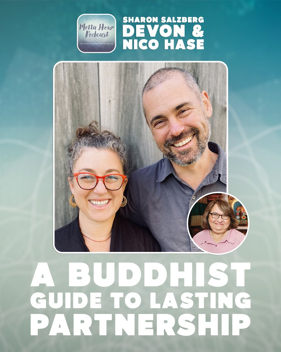 BeHereNowNet's tweet photo. For episode 284, devon and nico hase return to the Metta Hour to speak with @sharonsalzberg about their new book, This Messy, Gorgeous Love: A Buddhist Guide to Lasting Partnership.
Listen 🎧 https://t.co/fYuReBC6lj
#sharonsalzberg #podast #metta #buddhist #Goregous https://t.co/4mu0dhvE05