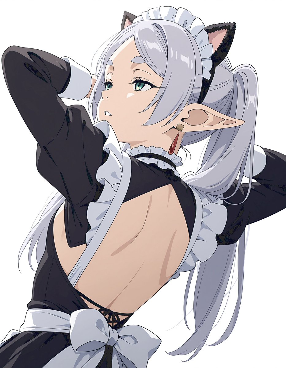 フリーレン 「Frieren, the Cat-Eared Maid」|pico wanのイラスト