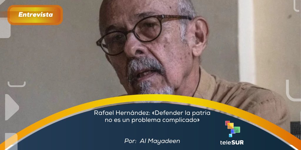 teleSURtv's tweet image. #Entrevista| Rafael Hernández: «Defender la patria no es un problema complicado» ➡ telesurtv.net/opinion/rafael…