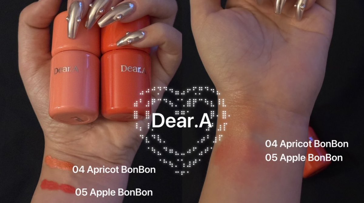 glowbyxria's tweet photo. 💎

✔︎ 05 Apple BonBon
自然な血色感でどんなメイクにも合う万能カラー✨

✔︎ 04 Apricot BonBon
ふんわり優しいコーラルで春っぽさUP🍑

軽い塗り心地なのにしっかり発色して、
うるツヤ感が長続きするのが最高…🫶

これはポーチに1本は必須💄

#pr #deara #韓国コスメ #ツヤリップ https://t.co/XWupFt6ttk
