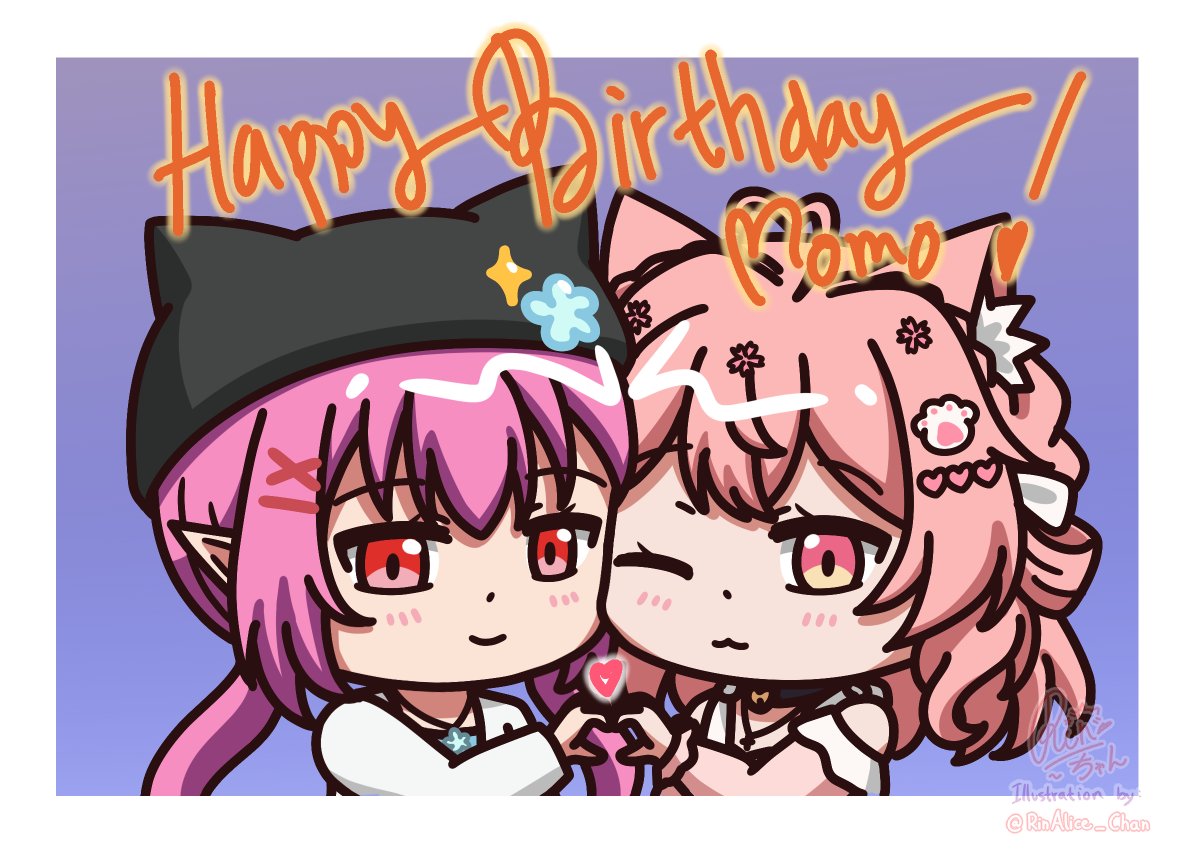Happy Birthday <a href="/aikawamomoka/">Momochan 🩷🎀 #MOMOCHANBDAY 25/04</a> !! 💕
Wish you happiest bday ever!!🫶

Chibi Rin and Chibi Momoka send a love🩷

#momokawaiikawa