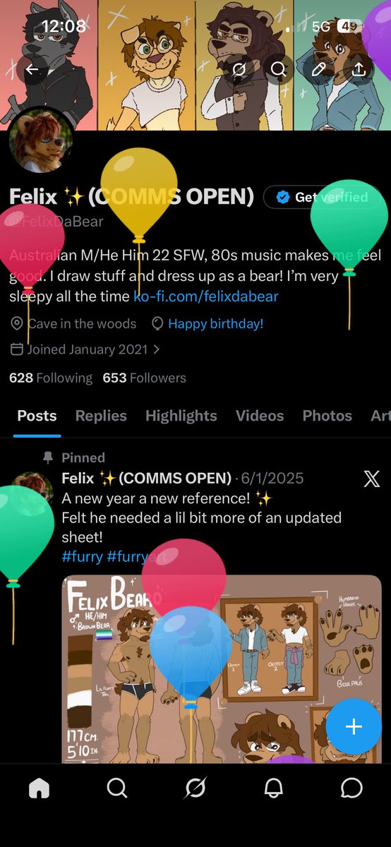 FelixDaBear's tweet photo. I’m once again a birthday bear! ✨ https://t.co/VadsV7CJ2F