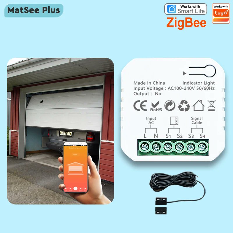LubopsEvgen's tweet image. Tuya Zigbee Garage Door Controller
s.click.aliexpress.com/e/_EIk6fMK

Dry-contact relay with door sensor adds app control, status alerts, and automations to garage gates: youtu.be/Xx_-H2Amye4

#zigbee #tuya