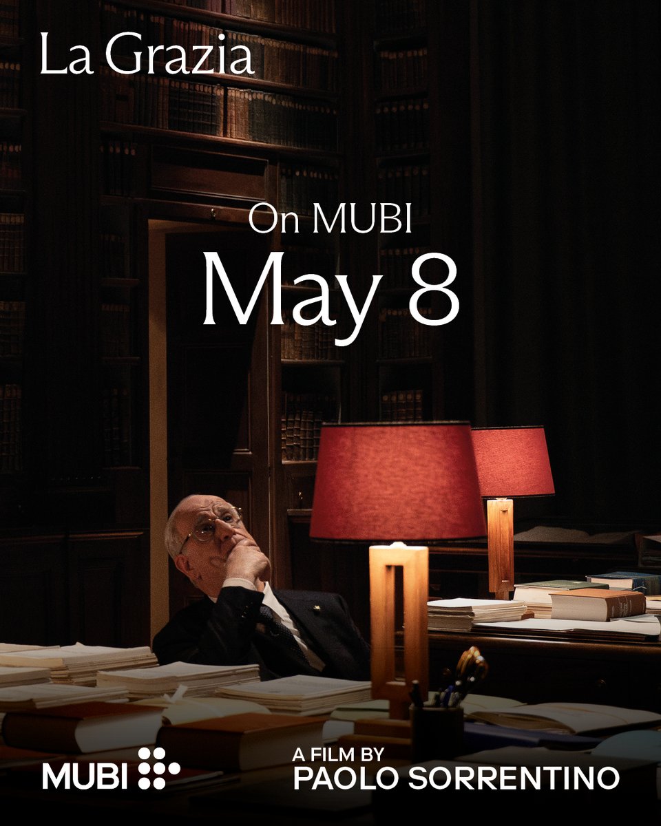 mubiindia's tweet photo. A President faces his final dilemma in Paolo Sorrentino’s cinematic triumph, LA GRAZIA.
Streaming May 8. A MUBI Release. https://t.co/7i5O1KnjgY