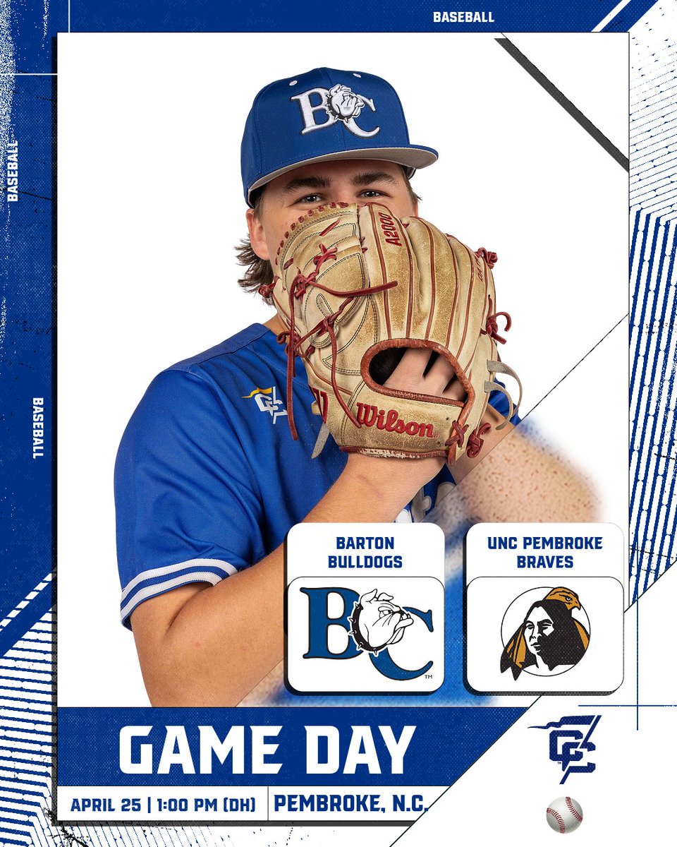 BartonAthletics's tweet photo. GAME DAY!
⚾️: Barton vs. UNC Pembroke
📍: Pembroke, N.C. (Sammy Cox Field)
🕰️: 1⃣:0⃣0⃣ p.m. (DH)
📹📊: https://t.co/4WeEtbKzLy
#BartonBold . #BCBulldogs . @ConfCarolinas . @BartonBaseball https://t.co/nZLcbaDZ42