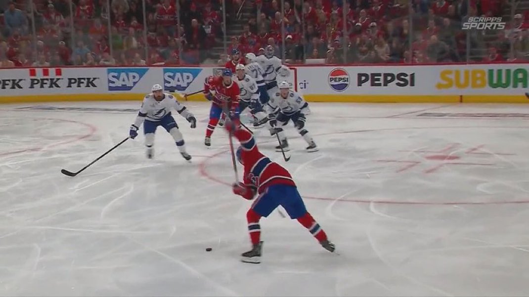 ivandemigoal's tweet photo. That puck had eyes all the way, type of shot that Shea Weber would pull 😂 https://t.co/4vuSv4gxBr