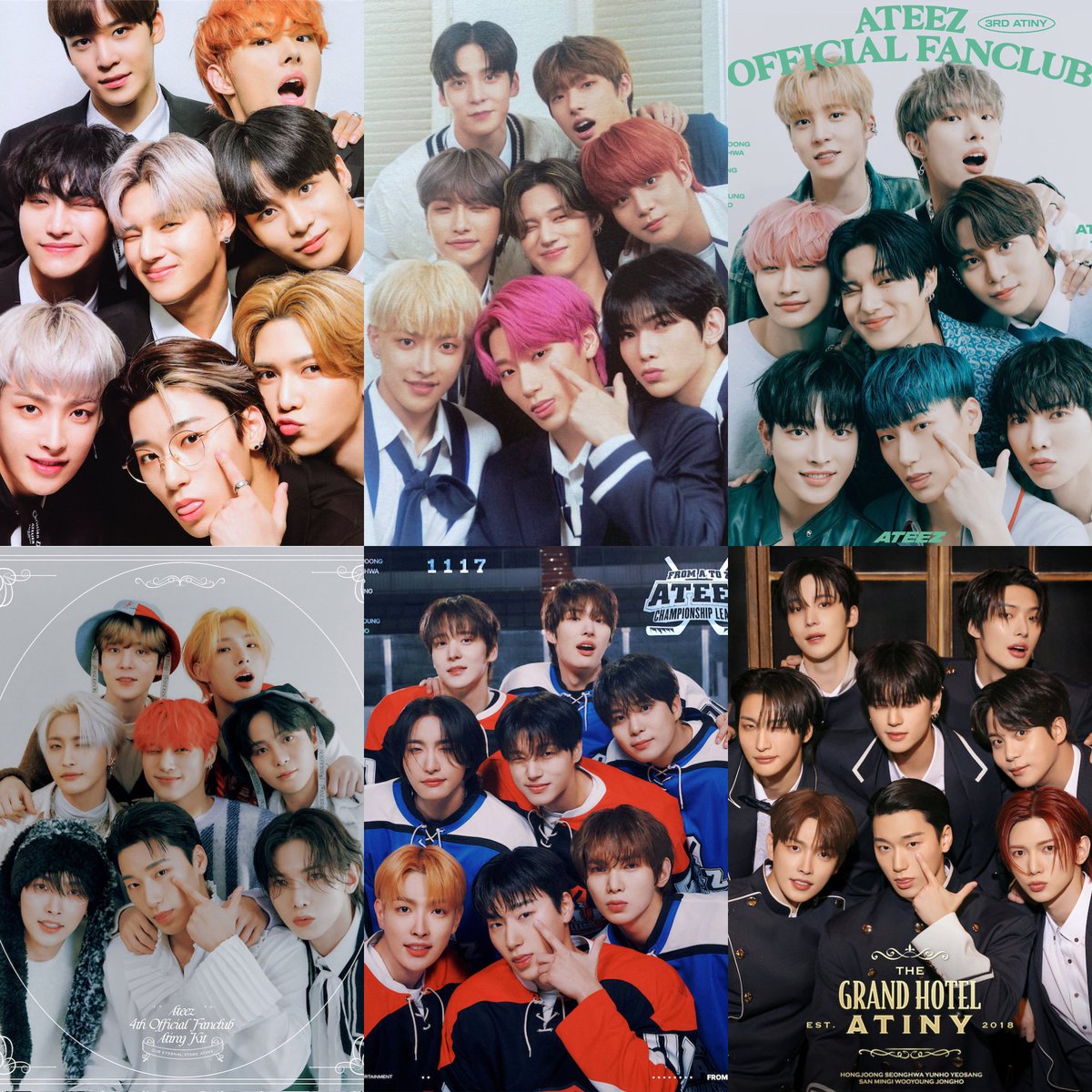 The same exact pose for 7th year in a row 🥹🥹 MY ATEEZ 😭😭😭