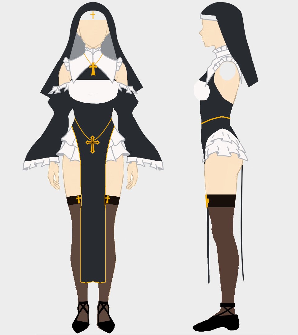 シスター服MOD、作成開始しました。