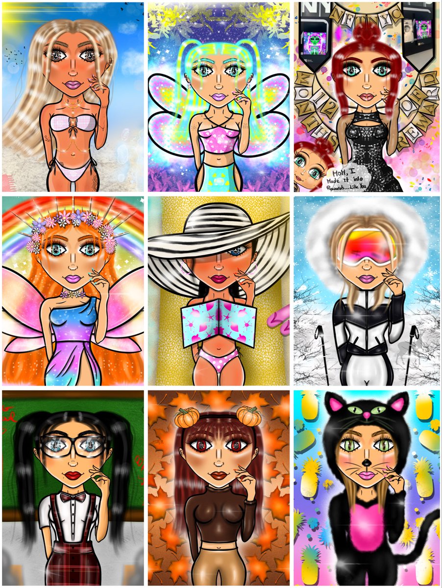 Daisyartss's tweet image. Possibilities of some of the pieces u will receive today just for joining and picking up 1 CSG 💃💃

Will send some of the previous exclusive artworks that were sent out for holders from the past month/years🫶🏻 #ClassySassyGirls 

⬅️ Recieve (some)       ➡️ Pickup any CSG