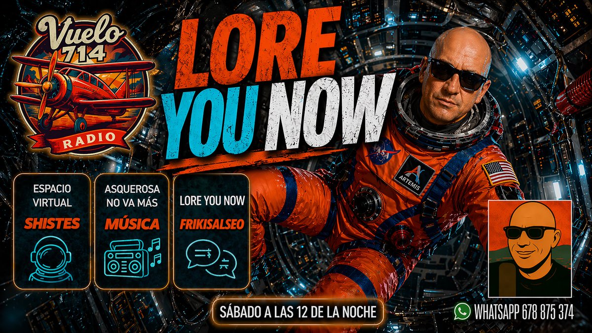 Programado para el 26 abr 2026 #Vuelo714Radio25A
· SÁBADO ✈️12 de la noche 🕚
💬 Déjanos tu opinión en los comentarios.
 ☠ LORE YOUNOW.
 ☠ LA YOUNOW PANDI AL DESNUDO.
 👍 MANDA AUDIOS PARA EL DIRECTO.
 👍 Danos un like si te ha gustado y suscríbete para más emisiones.
 🔔