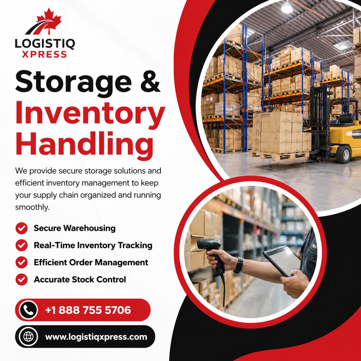 logistiq_xpress's tweet image. Streamline your supply chain with Logistiq Xpress! 🏭 Secure storage, real-time tracking &amp;amp; efficient inventory management — all in one place. 

📞 +1 888 755 5706 🌐 logistiqxpress.com 

#Logistics #Warehousing