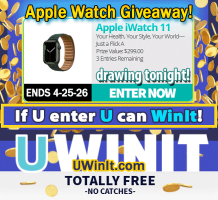 UWinItSweeps's tweet photo. #GiveawayAlert⌛
🍎⌚Don't miss your chance to #win an Apple Watch 11 TONIGHT!🕛

Enter Now 🆓 Totally 💯 FREE! No catches!
😎If you enter, you can Win It!
👉 https://t.co/8nJR1aOKVY https://t.co/UK279G2WPP