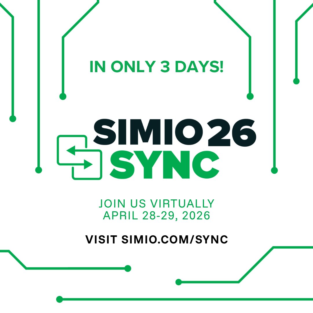 simio's tweet image. In 3 days, we kick off Simio Sync 2026.
We’re excited to bring together an incredible group of speakers and attendees for two days of learning, sharing, and meaningful conversation.

🔗 Final registration:
hubs.ly/Q04ds9qR0

#DigitalTransformation #DigitalTwin #Conference