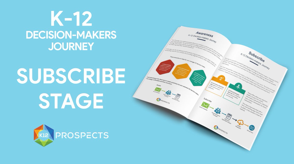 K12Prospects's tweet image. Moving K-12 decision-makers through a planned customer journey from engage to subscribe stage. bit.ly/2HUBcIj
#startups #k12 #schools #marketing #advertising