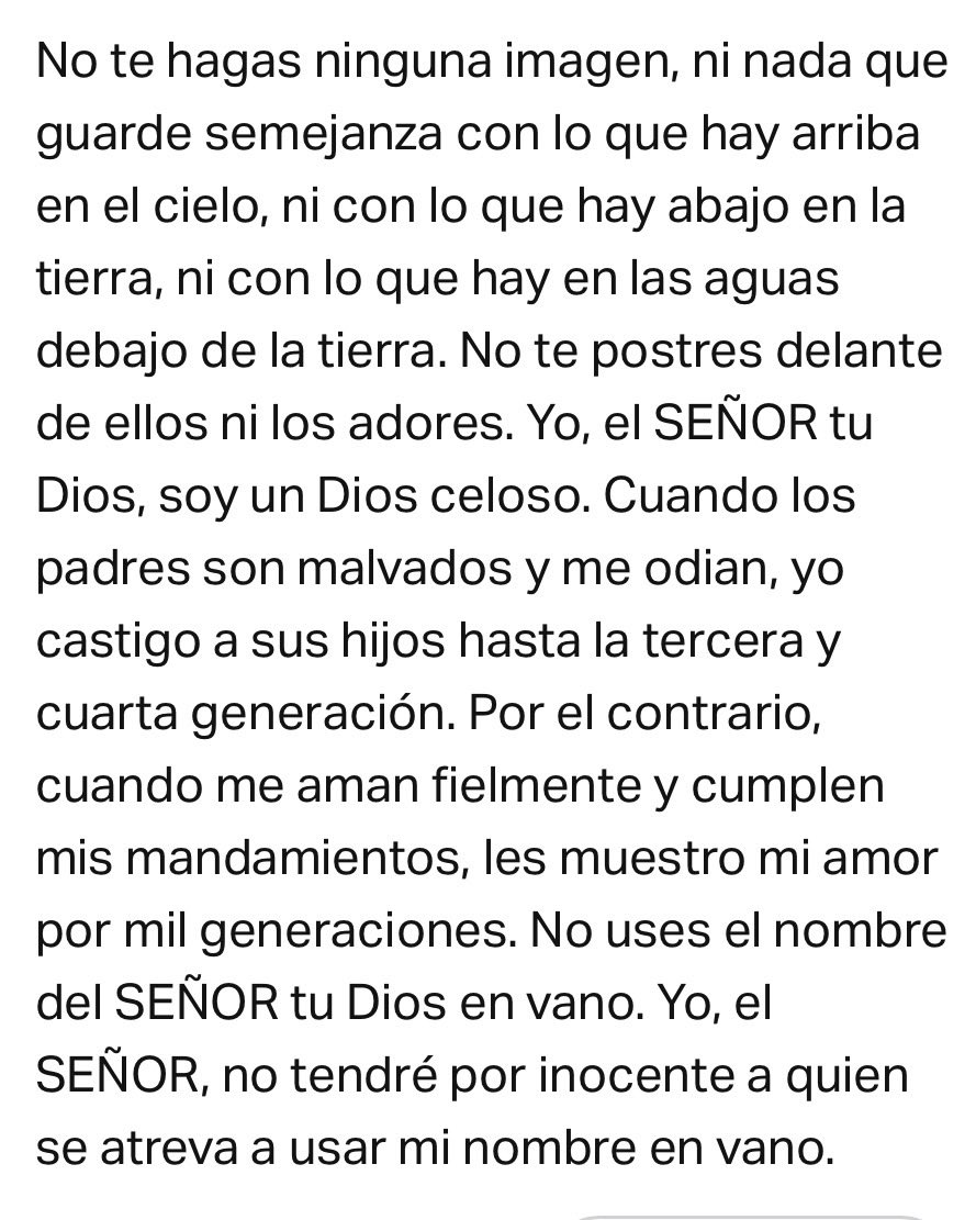 Éxodo 20:4 
Como cualquier dictador ególatra y egocéntrico, desconoce el amor incondicional…