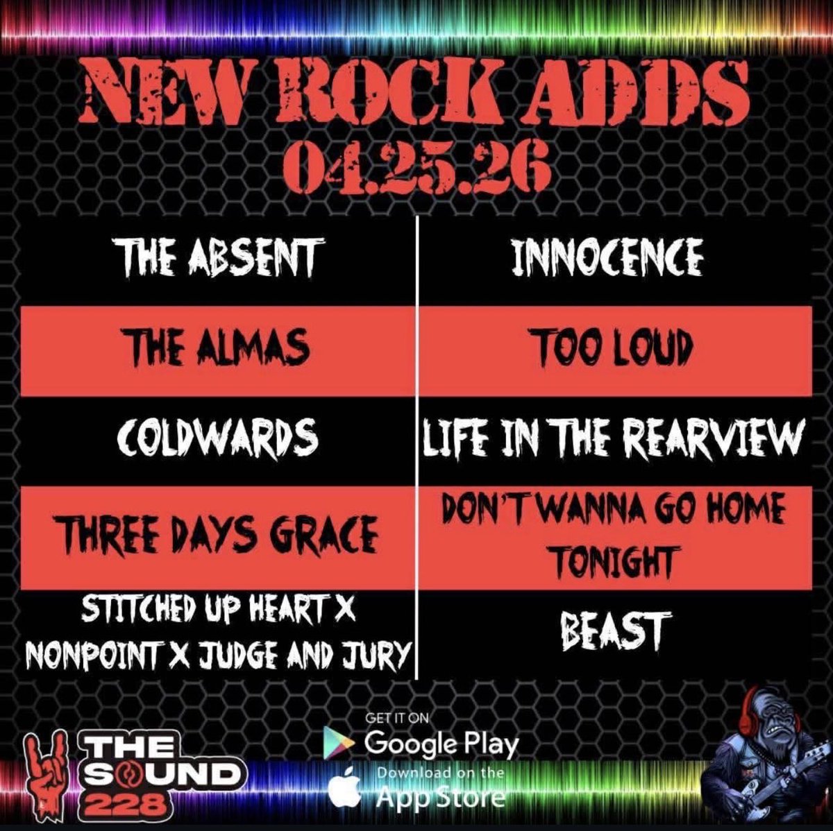 TheAbsentICT's tweet photo. Now spinning on @thesound228 🎧🔈
Request “Innocence” NOW!

#newmusic #numetal #metalcore #modernmetal #kansas https://t.co/xP6I2xrBqS