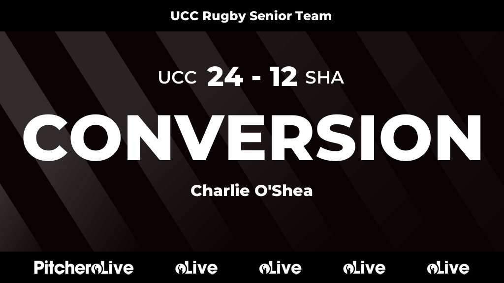 UCCRFC's tweet photo. 55': Charlie O'Shea kicks a conversion for UCC Rugby Club 🙌
#UCCSHA #Pitchero
https://t.co/Ui73uvNNrQ https://t.co/dUBGcrifFM
