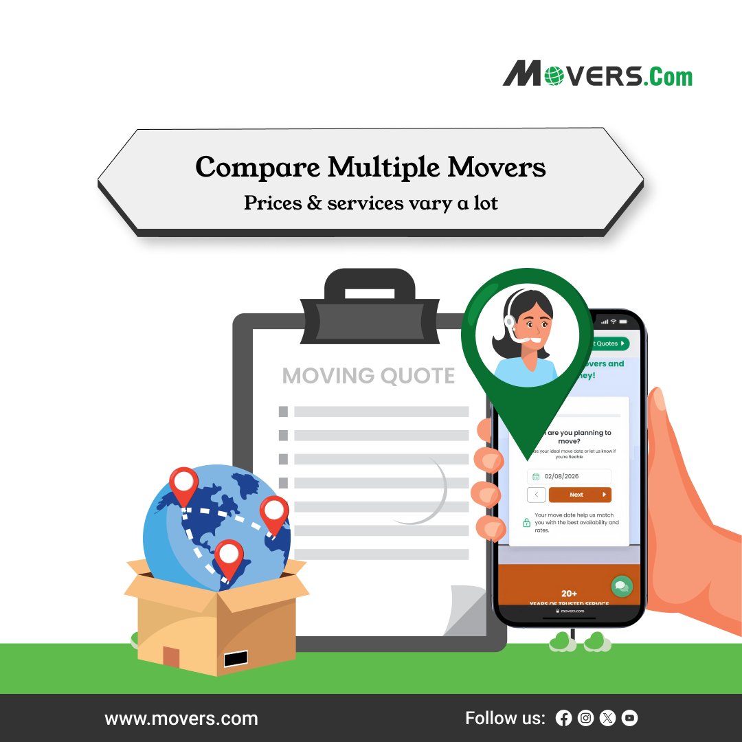 MoversCom's tweet image. Planning a long-distance move? 🚚

It’s not just about packing boxes

💡 Save this post so you don’t miss these essential tips
👉 Ready to move? Get your FREE quotes today

#MoversCom #LongDistanceMove #MovingTips #MovingOutOfState #RelocationTips #MovingGuide #StressFreeMove
