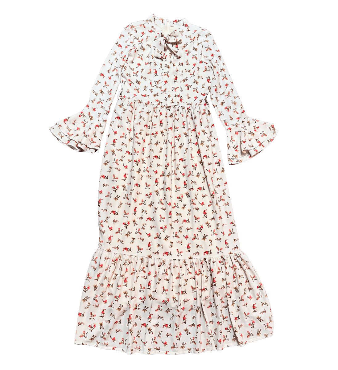Vintage Dress | Retro 70s Style Cream Floral Maxi Dress Size 10  https://t.co/cWJgURO7M3 #VintageFashion #70sStyle #PrairieDress  #MyVintageUK #BohoChic #MaxiDress #RetroStyle #70sFashion #GroovyStyle  #SustainableFashion #BohemianStyle #VintageFinds
