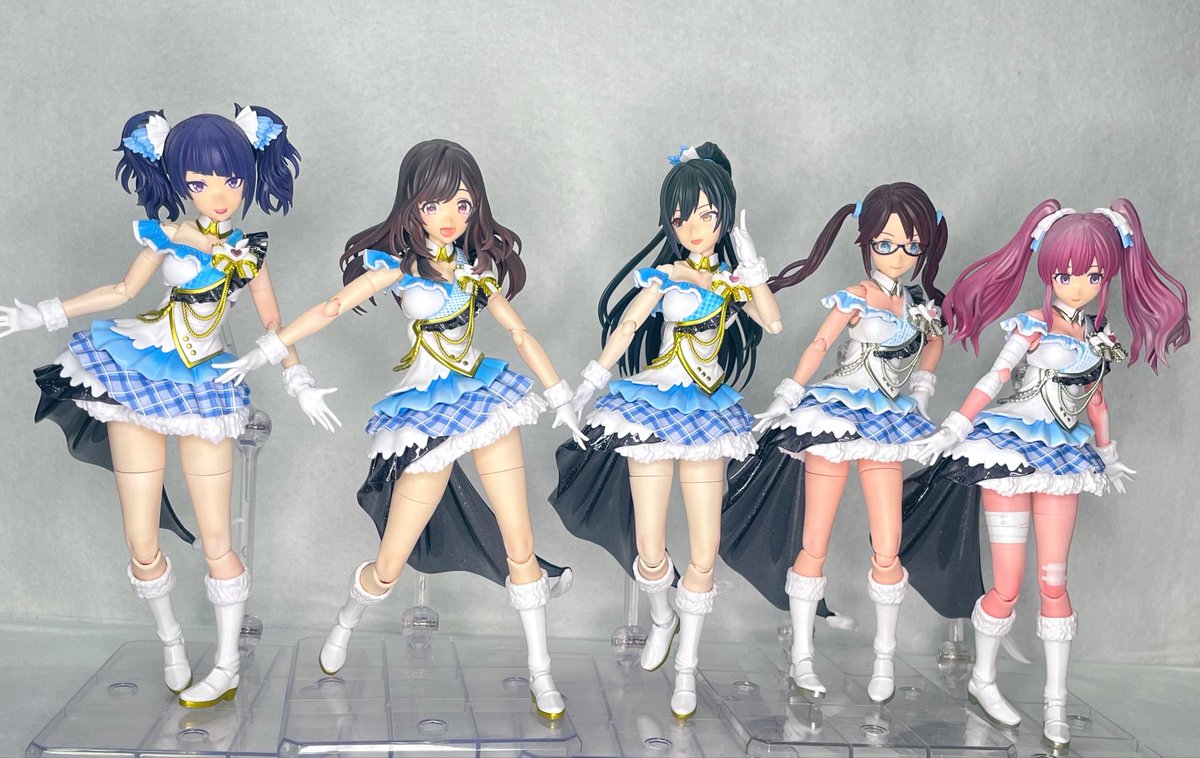 plapachi's tweet photo. 30MS 幽谷霧子ちゃん完成^ ^
これでようやくアンティーカ全員集合です
イルミネーションスターズ　済
アンティーカ　済
正直ビヨブル衣装疲れます😓
まだまだ道のりは長いっ💦
#30MS #シャニマス好きな人と繋がりたい 
#アンティーカ　#プラモデルライフ
#美プラ https://t.co/4z1OXRBSJo