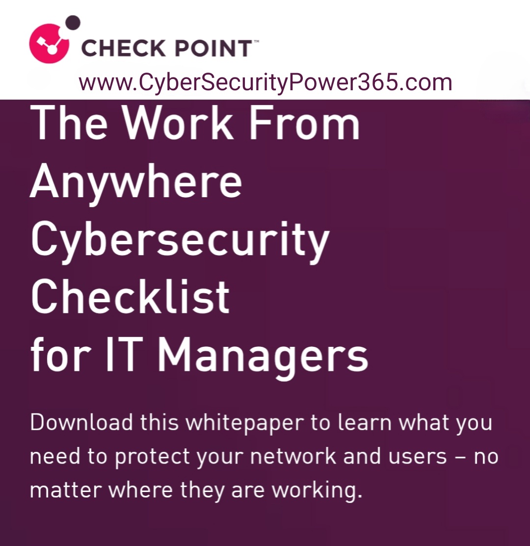 RichardJohn786's tweet image. Securing the Borderless #Office: The Essential #Cybersecurity Checklist for #IT #Managers

▶️ sase.checkpoint.com/whitepapers/wf…

▶️ cybersecuritypower365.com/2026/04/essent…

#ZeroTrust
#WorkFromAnywhere
#RemoteWorkSecurity
#ITManagerTools
#NetworkProtection
#DataPrivacy
#EndpointSecurity
