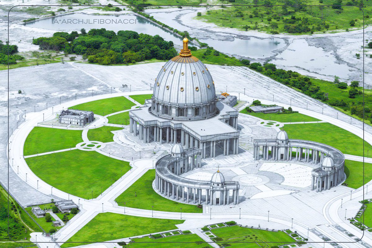 Arch_KAB_JL_GAH's tweet photo. Ouii magnifique édifice, symbole de #Paix 🕊️, bientôt ses 36 ans en septembre après sa Consécration par Le #Pape Jean-Paul 2 en 1990 à #Yamoussoukro !
🍃🍀🇻🇦🇨🇮😇 https://t.co/9KfzKhm5HF