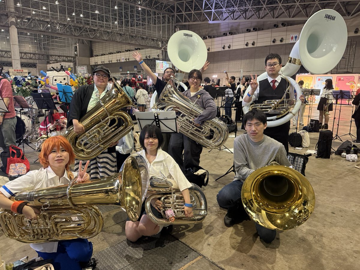 #ニコニコ超会議２０２６ 
 #ニコニコ大合奏
 #チューバ

Day.1大合奏にてスーザ吹きました
めちゃくちゃ楽しかった 
まさかのスーザ2本はびっくり
左肩は無事にお亡くなりに(笑)