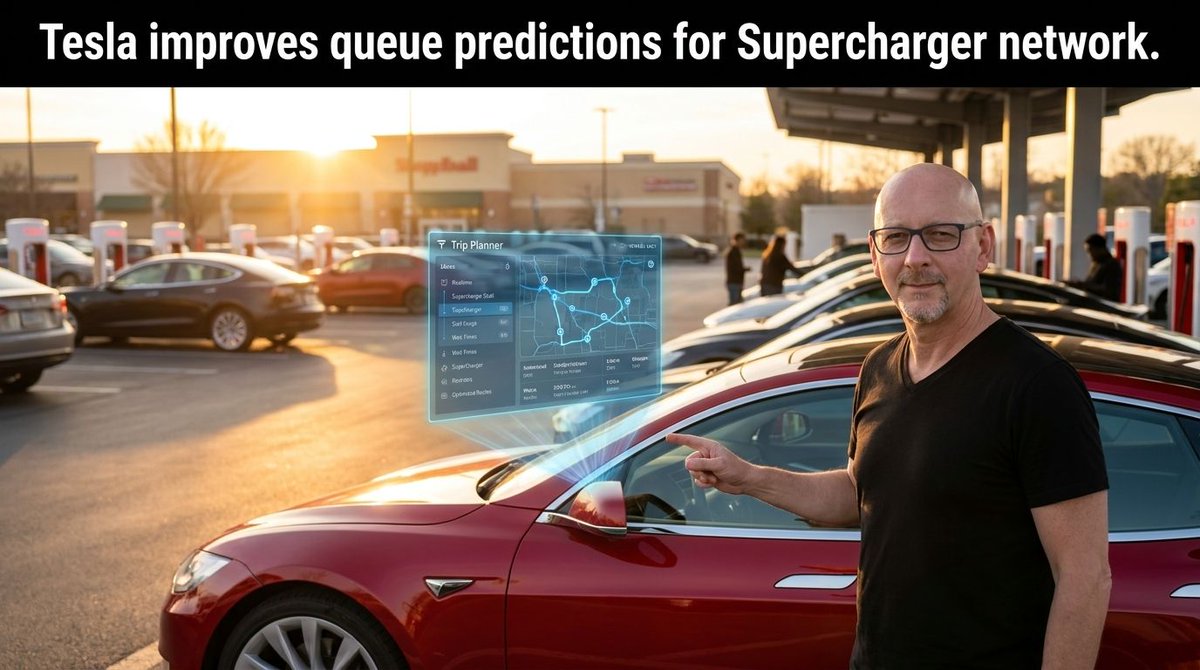 sorimmelspacher's tweet image. Tesla feeds a new ML queue model into in car route planning, reducing predicted waiting errors. Better forecasts shift congestion from surprise to scheduling. Queue time is an information problem before it is a capacity problem. #Supercharger #EVcharging
linkly.link/2hsco
