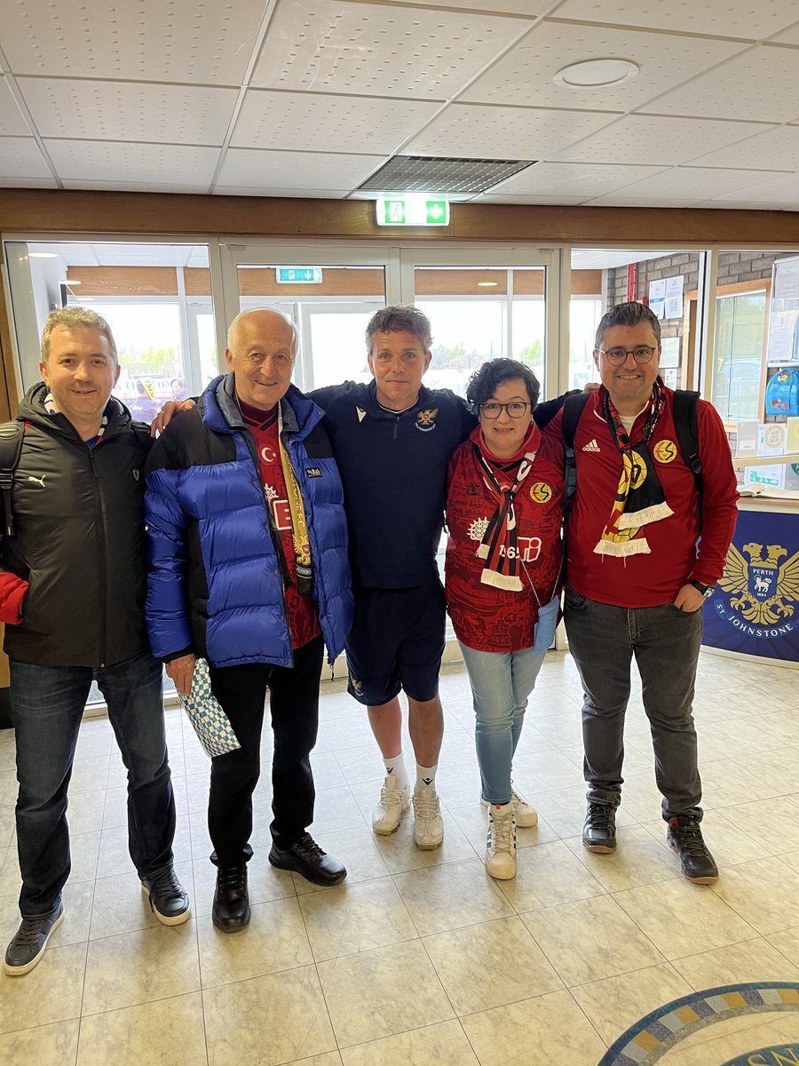 RickyMarshall19's tweet photo. Eskisehirspor at St Johnstone stadium. With the cup and the manager and directors https://t.co/lgELBFJw5B