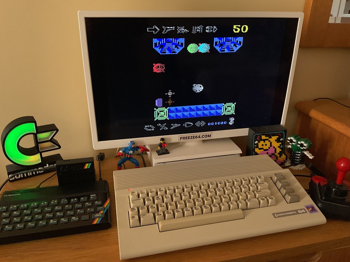 FREEZE64UK's tweet image. Time for one of my favourite budget blasters, I,BALL from Firebird on the #Commodore64 #C64