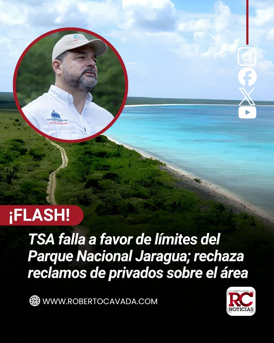 rcavada's tweet photo. TSA falla a favor de límites del Parque Nacional Jaragua; rechaza reclamos de privados sobre el área

#RCNoticias #RobertoCavada #MedioAmbiente #TSA #ParqueJaragua https://t.co/QJK4Ru55r6